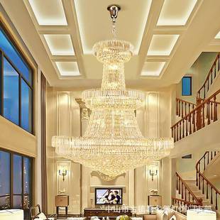 欧式 楼中客厅大吊灯楼现代客厅酒店水大堂晶804灯墅别奢华大 复式