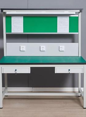 轻型作防静电工作台流水操作桌线防静带电工台灯架操作台多BQT功