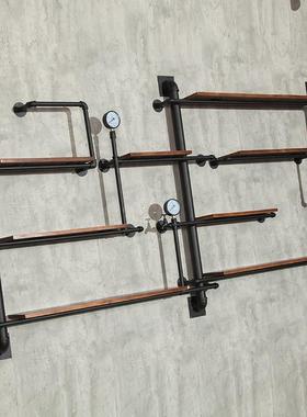 美式铁水管上置物架家艺用客厅纳壁挂工业风墙酒吧装饰一90652字