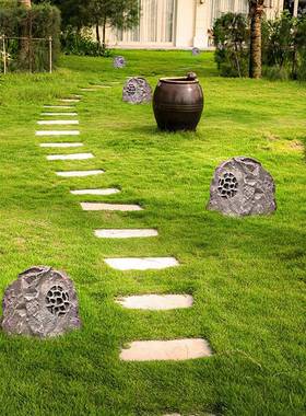 乐户外石头音响灯仿真花墅园别VGL景园林庭院小区观公园音喇叭草