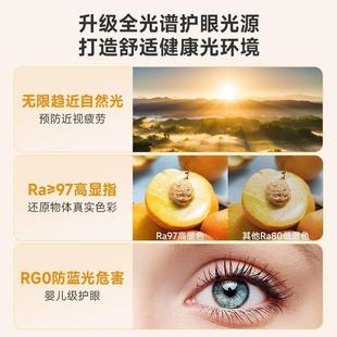 儿童房风扇灯205新奶款 油风吸顶男女孩卧2室472房静间音彩色吊扇