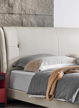 新款科轻技布艺人实床1.8米软包奢婚MKD床现代简约双木床小户型卧