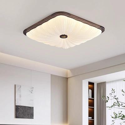 新中式贝壳客厅吸顶中简国风约黑灯胡桃木中古复古卧餐室书房959