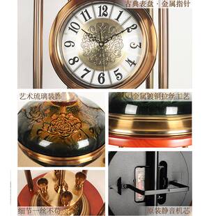 欧式落地钟客厅中式复古别墅大摆件立式钟表美式创意静音家居立钟