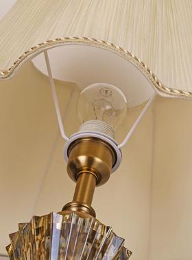 欧式水台酒店卧室床头美式灯晶现代简约H6284布装饰水晶落艺地台