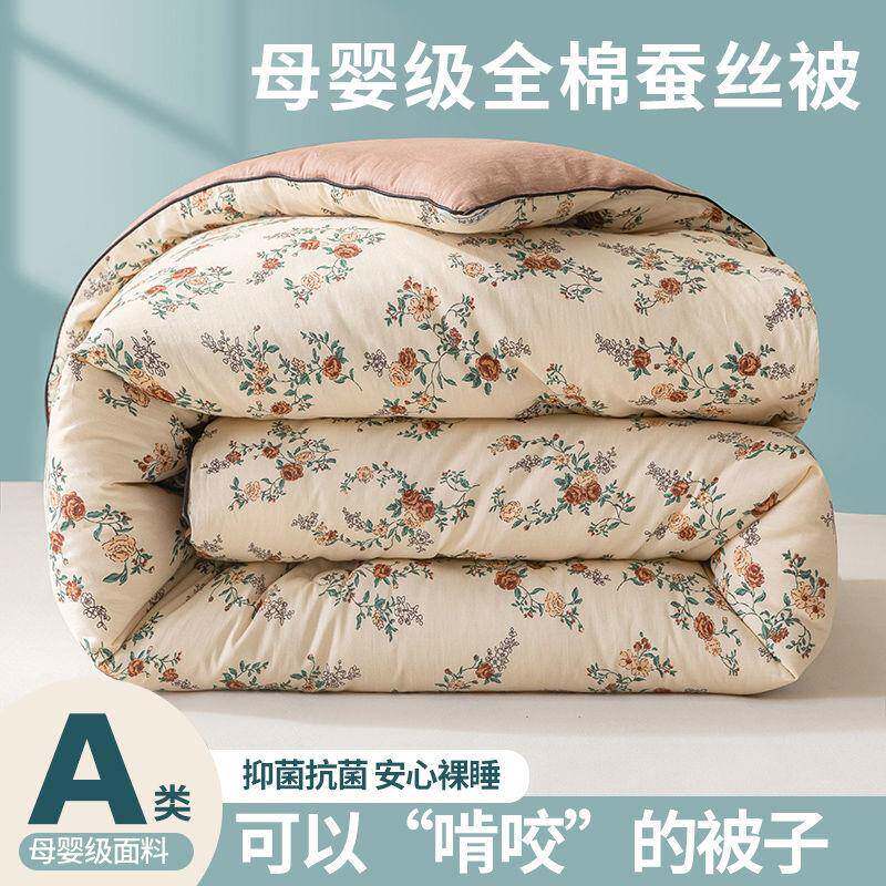 厂家直供蚕丝被被被子冬被厚保暖全棉棉春秋加冬季10斤被跨芯境一