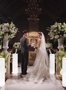 庭灯院灯led引路灯立遥式PVU落地酒店林景观灯七园彩控发光灯柱