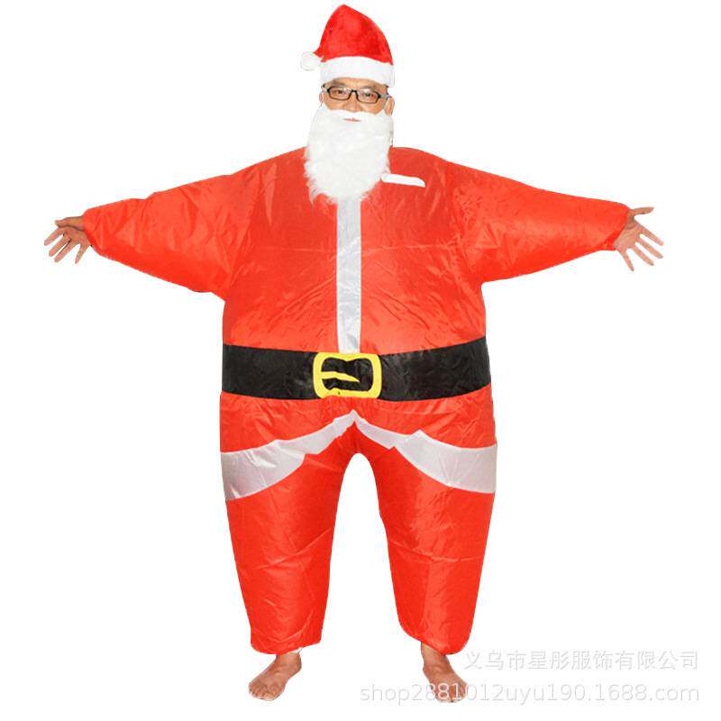 圣诞节派对充气服圣诞老人服装圣诞雪人充气玩偶服舞台表演圣诞树