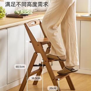 可折叠功能梯家用登高无品牌/梯子凳子两用多厨房爬凳高加厚带靠