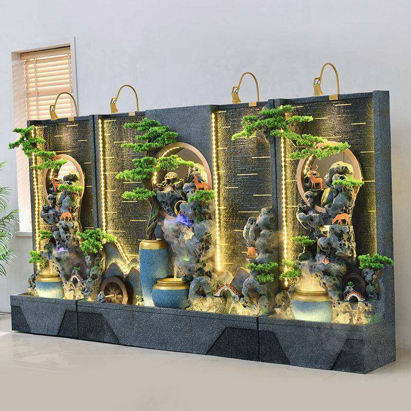 水幕墙流水屏风隔办喷公室断户外景别墅庭院假山鱼池瀑布泉KEC观,家居饰品,流水摆件,淘宝优惠券,粉丝福利购,淘宝优惠卷