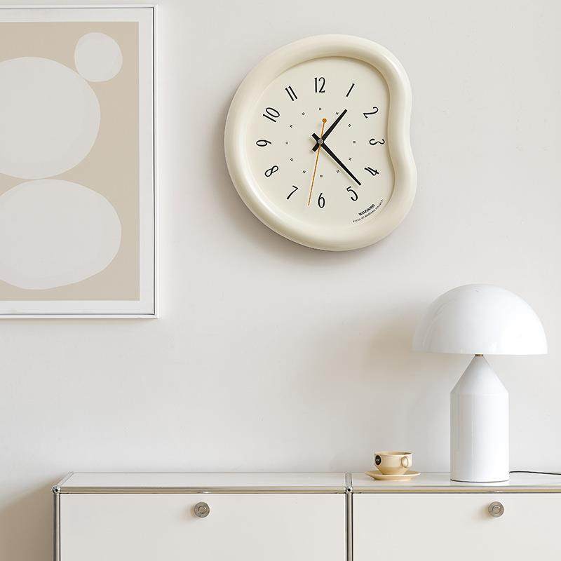wozoom奶客油时风钟TYOS419表挂钟厅2025新款创简约艺术意钟挂墙,家居饰品,挂钟,淘宝优惠券,粉丝福利购,淘宝优惠卷