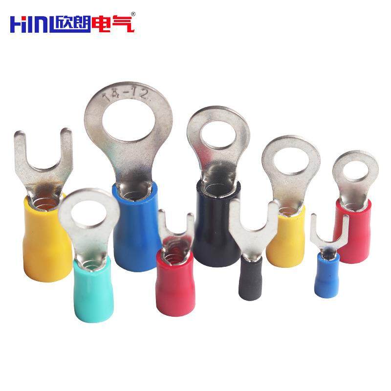 O0.8厚圆形预V绝型线缘冷压端国标RV1.子端头圆环线耳RV1.25-4接