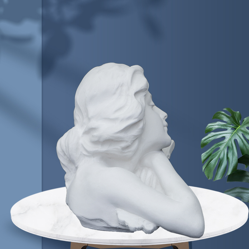 思考石膏像人像头像模型雕塑摆件欧式美术素描人物石膏教具画室
