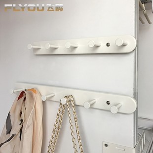 衣柜侧面挂钩架轨道拉出式多功能挂架柜壁L挂钩衣柜五金配件推拉