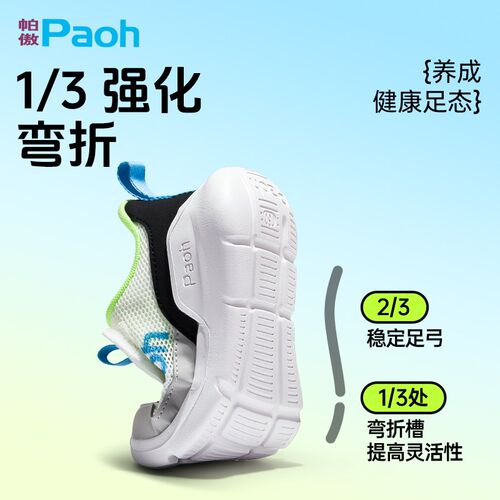 paoh帕傲儿童24夏款男女宝宝学步鞋1-5岁透气PW788