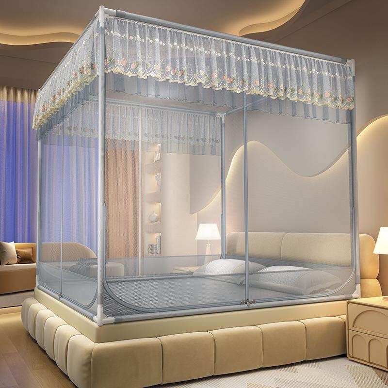 蚊帐家用卧回室防蚊安包装蒙古婴儿童防止掉床防ZJF48016摔纹帐免