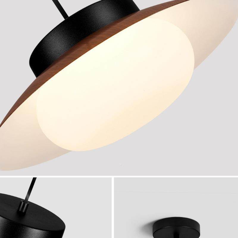 简复古厅吊灯胡桃木纹320中古飞灯碟圆桌饭厅餐餐桌吧台吊线极灯,家装灯饰光源,智能吊灯,淘宝优惠券,粉丝福利购,淘宝优惠卷