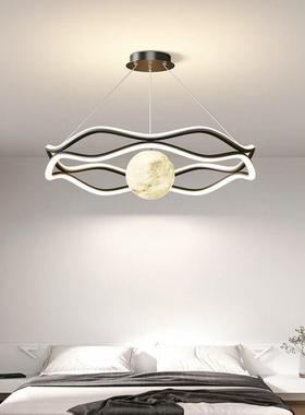 L简约代创意星球灯网红餐厅客厅吊灯多色可调ED照明适合2-02723现