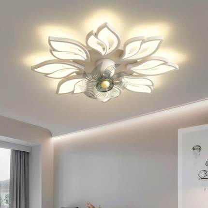 现97简约代房大气卧室间吸顶灯客厅灯led吸顶风扇可摇头超静音