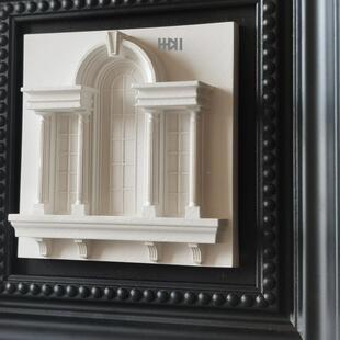 一加|一轻奢水泥EIQ混凝土体立浮雕塑装饰画《窗》雕1