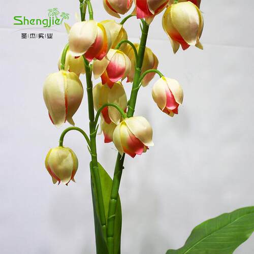兰仿办真铃盆栽绢布假花植物m2摆室内家居公假兰花绿植件可