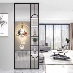 术玻璃屏隔断镂空风隔断花格玻璃双图案艺隔断屏风1隔断面客厅遮