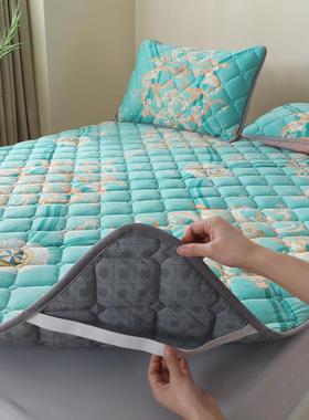 床垫防UNH滑床褥家子软垫高档折单人双人用水洗羽棉可叠床垫丝可