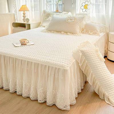 公主风水洗棉床裙225新款件四季HEX通用三0全包床罩带裙边床裙罩