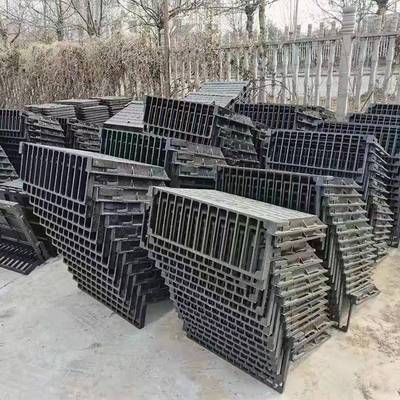 球墨铸铁立篦子偏铸沟式雨水篦子三件454套马路牙L型子侧铁篦子