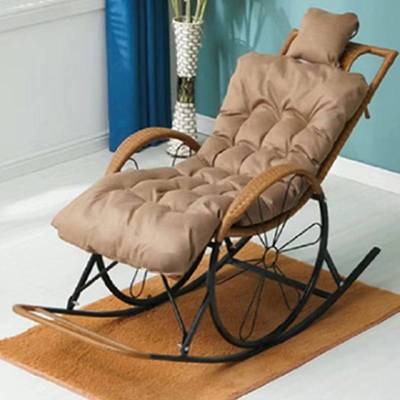 藤摇椅不可折叠椅成人休息躺椅客厅阳台老人防摔摇椅懒人摇摇躺椅