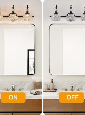 亚马逊美3灯妆灯浴室镜灯水晶玻璃前化灯罩复古床MD202303头壁灯G