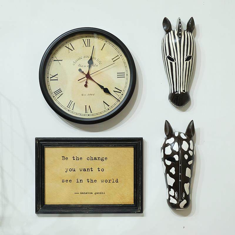 S装F7589J9M588美式复英古文艺范文字母字牌文名英言句励志挂画饰