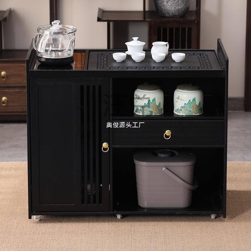 可移动茶几家用小户型茶桌边几非实木中式茶水柜烧水泡茶包邮