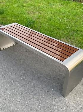 户公园椅子球锈馆长椅广场室内外不钢外长凳子塑木XYJ-U01休闲公条共座椅