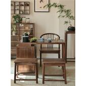 木新款 阳台桌实茶桌茶台旋折叠家用转小户型可TIN移动泡茶边柜椅