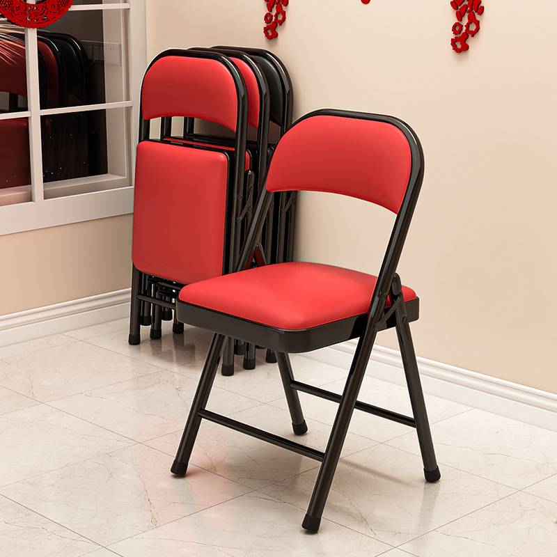折叠餐椅家用过年添餐桌椅子加厚靠背塑料凳子现代简约餐厅吃饭椅