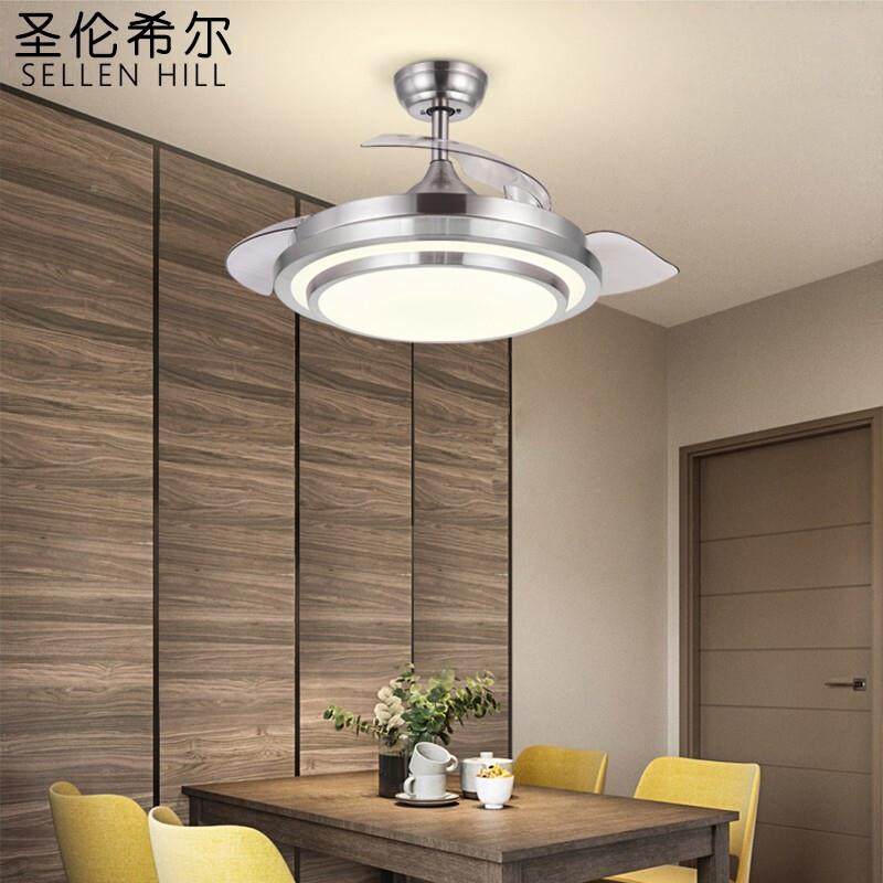 新中式隐54形灯风扇餐厅客带吊扇电厅扇灯现代简约带电风扇的灯吊,家装灯饰光源,风扇灯,淘宝优惠券,粉丝福利购,淘宝优惠卷