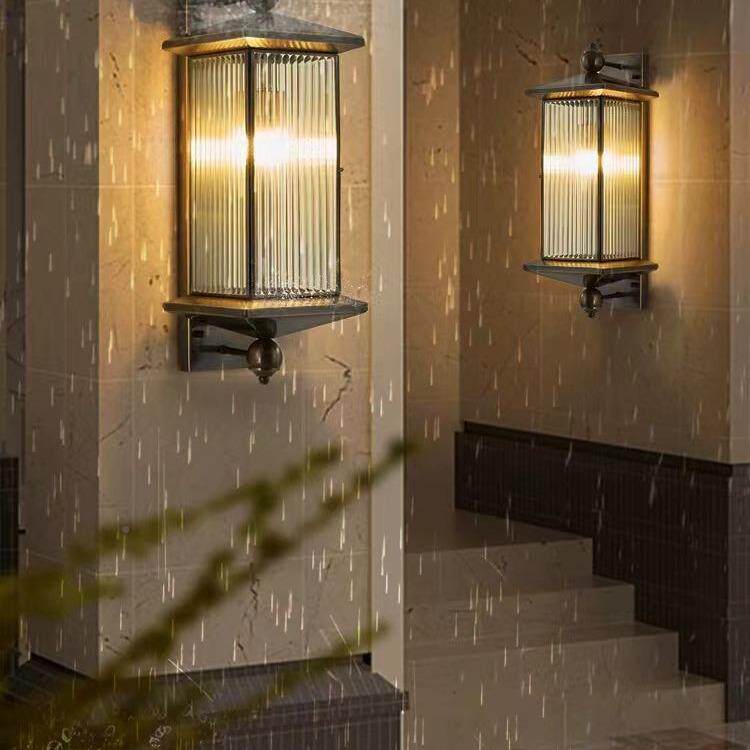 全别铜圆球长虹户外防太阳能壁灯水庭院墅大门口墙式壁灯走廊现代