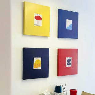 多巴胺抽象艺术客厅装饰画高级感沙发背景墙挂画小众卧室床头壁画