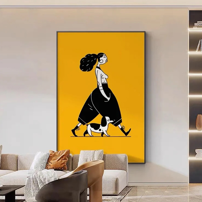 趣味艺术波普风客厅沙发背景墙