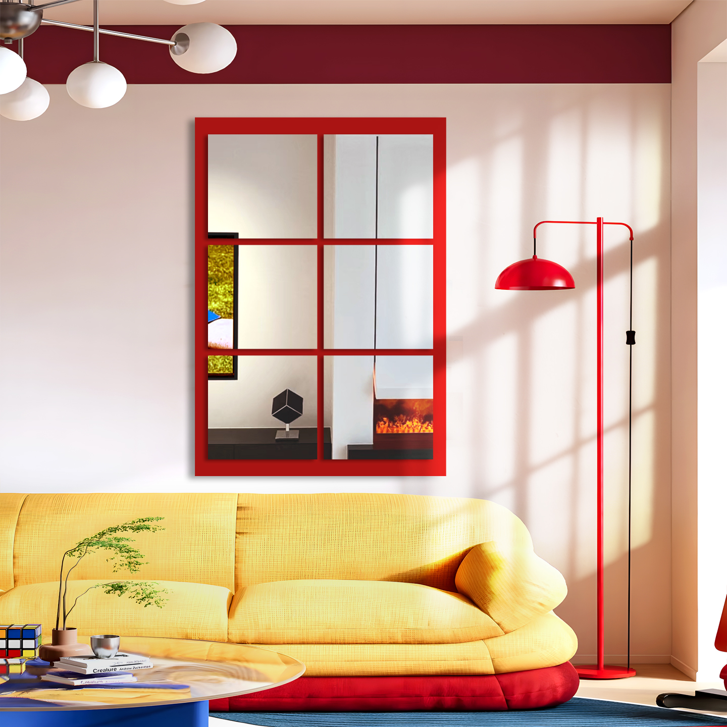 仿真假窗户镜子装饰客厅卧室玄关