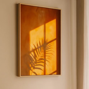 光影植物客厅中古风装饰画卧室床头挂画餐厅玄关入户门走廊壁画