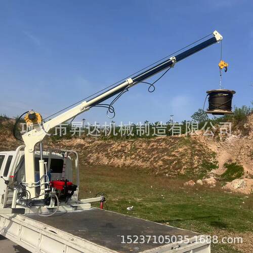 家用小型随车吊 车载吊机 12v24V500公斤1吨货车车用液压车载小吊