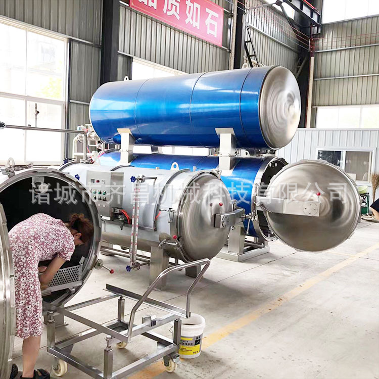 双层全自动杀菌锅 乡巴佬酱卤杀菌锅 鸭头鸭脖牛羊肉扒鸡灭菌釜