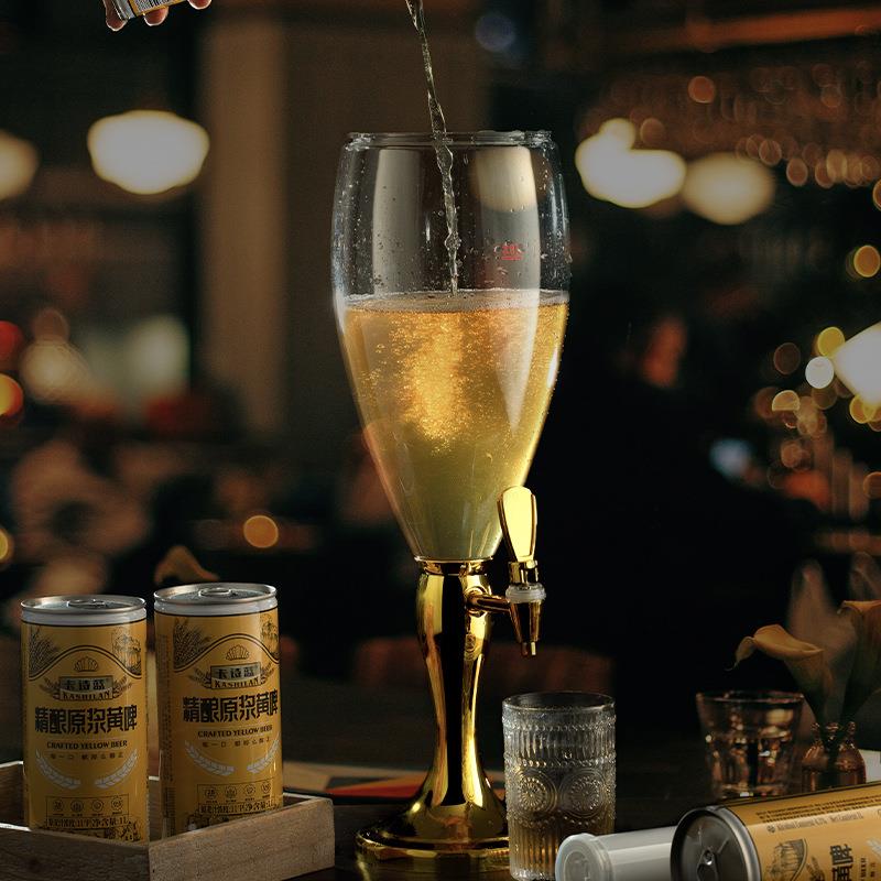 款酒双头3新炮L扎啤酒商用发光可乐炮桶啤酒塔酒吧酒桶sijk71695L