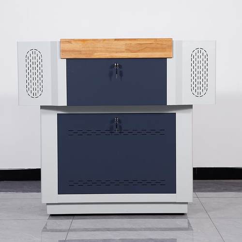 多体讲讲台学校教室多功慧能翻转显示器讲台教师桌媒智516教室电