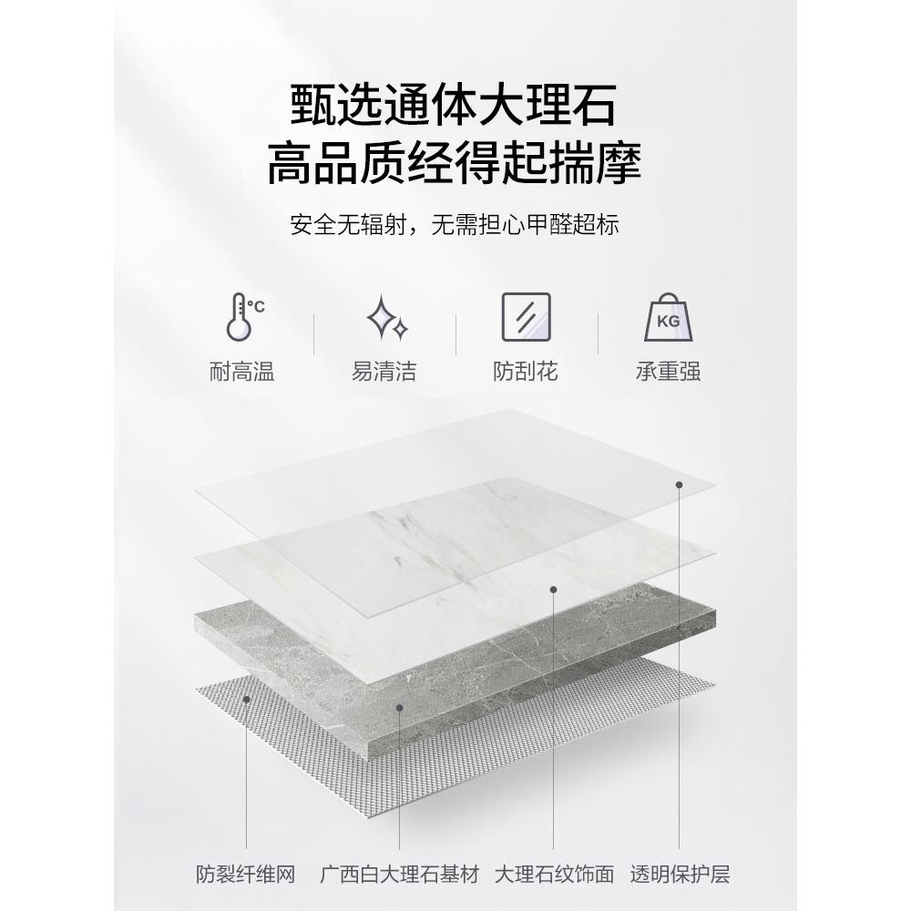 人大理石板台面转圆形茶几餐板ZED桌面通体天造然石材盘灶台瓷砖