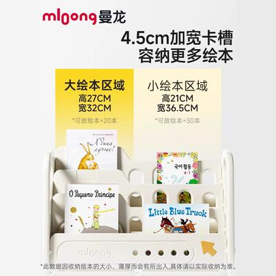 【25年新】曼文夹儿件BJD童书架绘本架宝宝玩具收纳架储物款二龙