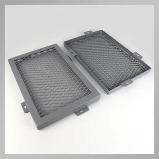 内学校吊13926顶防护拉网室铝单格天花吊板顶勾搭式网格折边菱形