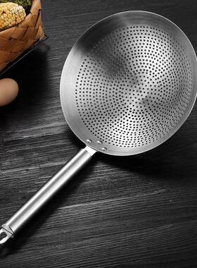 3不04锈钢漏勺厨滤网勺滤勺厨房笊篱过滤房网YN-97411捞面捞油勺